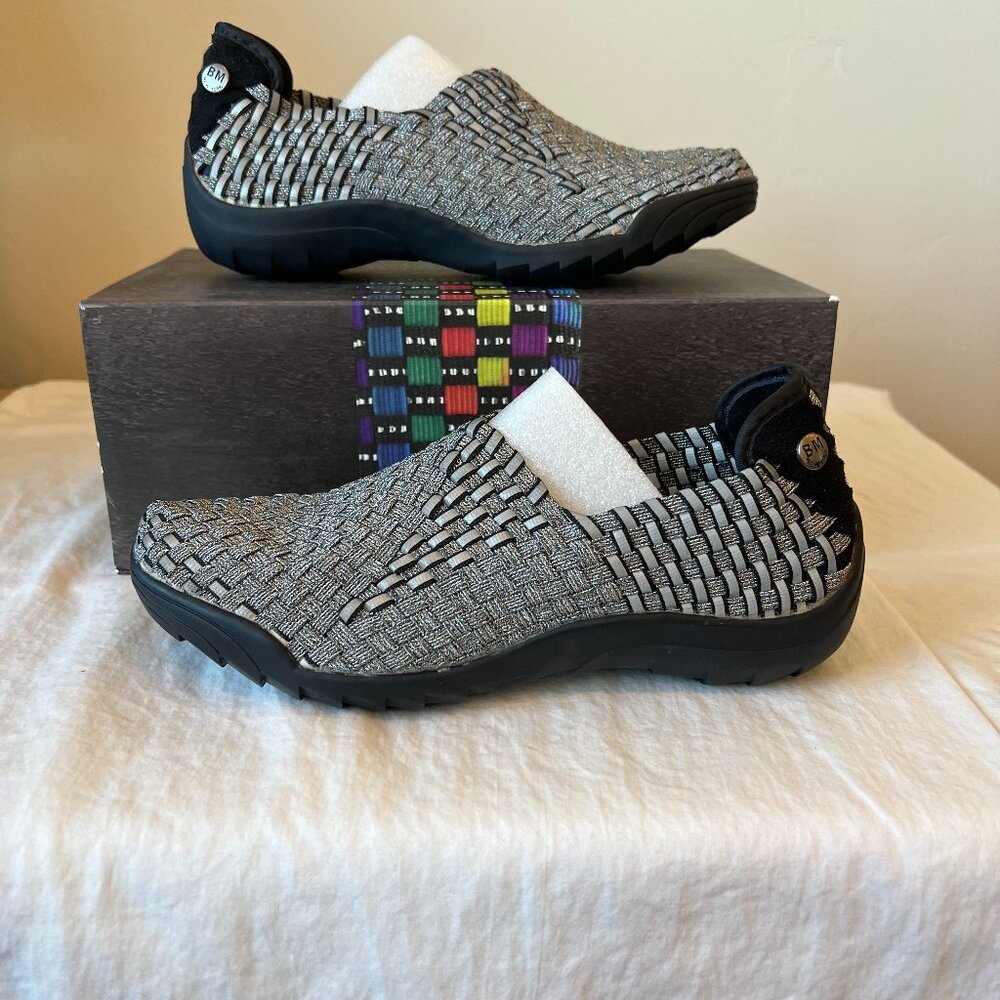 Bernie Mev Women's Rigged Jim Slip-On shoe Pewter black size 7